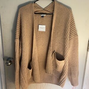 American Eagle Outfitters Women's Beige Cardigan